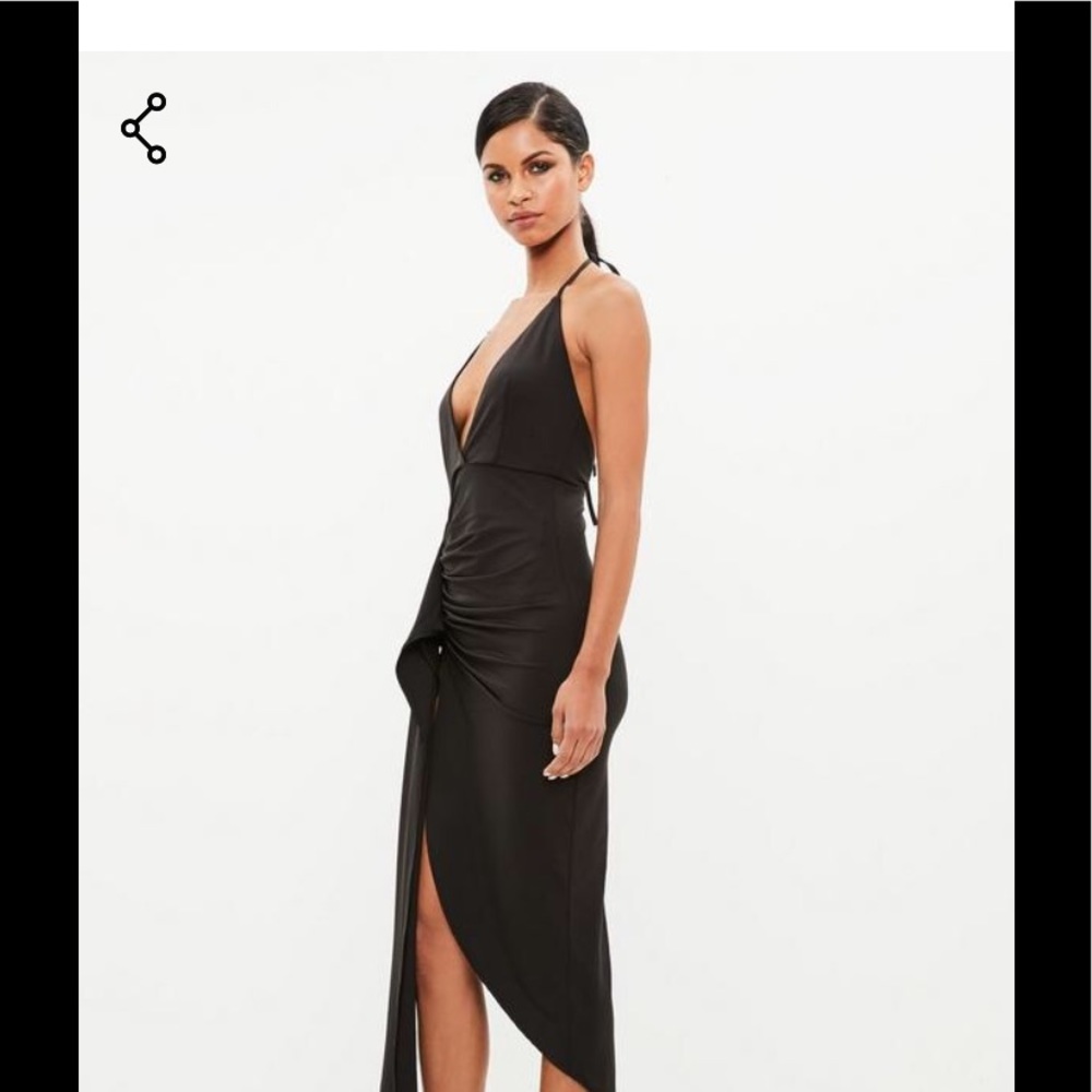 Black asymmetrical dress